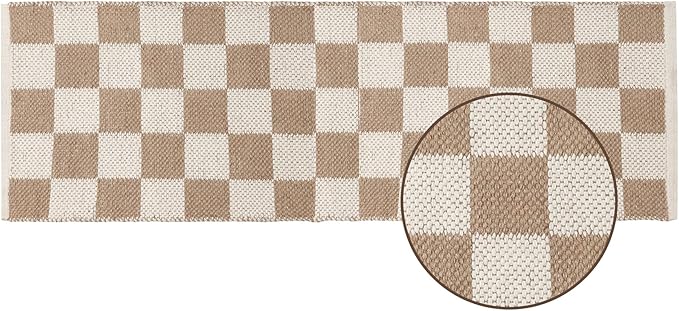 REDEARTH · Jute Cotton Area Rug - 2'x6' Rectangular Rug, Sustainable Handwoven, Non-Shedding, Soft & Durable – Reversible, Neutral Tones for Home Décor in Living Room, Dining Room, Bedroom